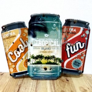 ブリキ看板 ビンテージ TROPICAL Drinks トロピカル ジュース アンティーク ガレージ プレート 壁飾り アメリカン 雑貨 インテリア