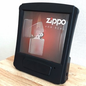 ZIPPO ライター 卓上サイン 動く 絶版 ジッポー社正規品 看板 アメリカン 雑貨 おしゃれ 廃盤 ブラック 乾電池式 インテリア