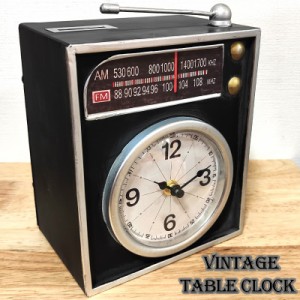 時計 ビンテージ テーブルクロック レトロ 貯金箱 ラジオ アメリカン 雑貨 アンティーク おしゃれ 置き時計 かわいい バー カフェ