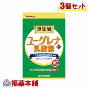 山本漢方 ユーグレナ＋乳酸菌粒 120粒×3個 [ゆうパケット・送料無料]