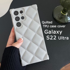 Galaxy S22 Ultra 5G ケース GalaxyS22 Ultra SC-52C SCG14 キルティング S22Ultra カバー 人気 おしゃれ グレー 淡色 軽量 クッション