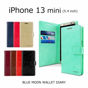 iPhone 13 mini ケース 韓国 iPhone13mini 手帳 シンプル カード ポケット 手帳型 カバー 耐衝撃 13mini BLUE MOON WALLET DIARY CASE