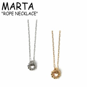 マルタ ネックレス MARTA ROPE NECKLACE ロープネックレス SILVER シルバー GOLD ゴールド 韓国アクセサリー 553792/804 ACC