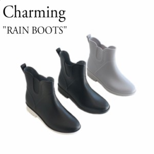 チャーミング レインブーツ Charming RAIN BOOTS レイン ブーツ オールブラック グレー ブラックホワイト RAIN2N シューズ