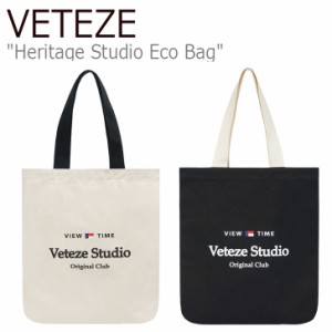 ベテゼ トートバッグ VETEZE 正規販売店 Heritage Studio Eco Bag ヘリテージ スタジオ エコバッグ CREAM BLACK HSEB1/2 バッグ