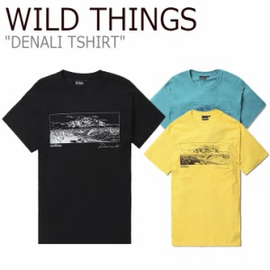 ワイルド シングス Tシャツ WILD THINGS DENALI TSHIRT デナリ Tシャツ BLACK TURQUOISE YELLOW WTA191MSS10/11/13 ウェア