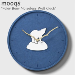 ムクス 壁掛け時計 mooqs Polar Bear Noiseless Wall Clock ポーラーベアー ノイズレス ウォール クロック 韓国雑貨 482549 ACC