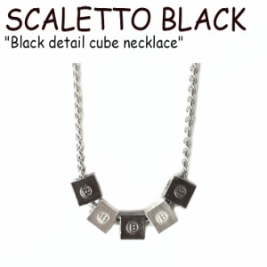 スカーレットブラック ネックレス SCALETTO BLACK Black detail cube necklace ブラック キューブ 韓国アクセサリー SCB011 ACC