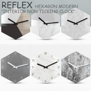 リフレックス 壁掛け時計 REFLEX HEXAGON MODERN INTERIOR NON TICKING CLOCK ヘキサゴンモダンインテリア クロック 雑貨 2194864 ACC