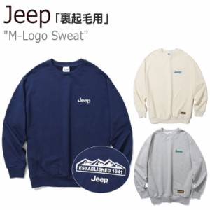 ジープ トレーナー Jeep M-Logo Sweat Mロゴ スウェットシャツ IVORY GREY NAVY GM5TSU824IV/MG/NA 裏起毛 ウェア