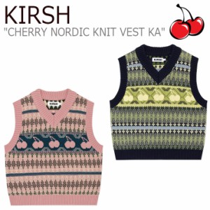 キルシー ベスト KIRSH 正規販売店 CHERRY NORDIC KNIT VEST KA チェリー ノルディック ニットベスト PINK NAVY FKPWCWA531M ウェア