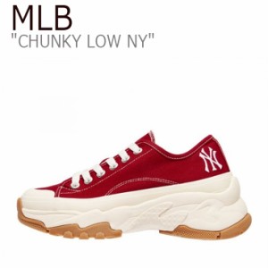 エムエルビー スニーカー MLB レディース CHUNKY LOW NY  RED NEW YORK YANKEES ニューヨークヤンキース 32SHU2111-50R シューズ