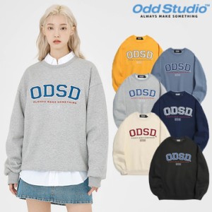 オッドスタジオ トレーナー ODD STUDIO 正規販売店 ODSD APPLIQUE LOGO SWEAT SHIRTS アップリケ ロゴ スウェットシャツ 213964 ウェア