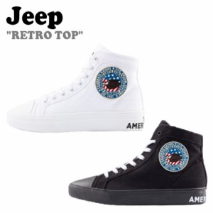 ジープ スニーカー Jeep メンズ レディース RETRO TOP レトロ トップ BLACK ブラック WHITE ホワイト GL0GHU201BK/WH シューズ