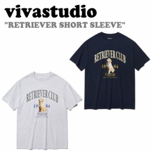 ビバスタジオ 半袖Ｔシャツ vivastudio RETRIEVER SHORT SLEEVE レトリーバー ショート スリーブ GREY NAVY LSVT05 ウェア