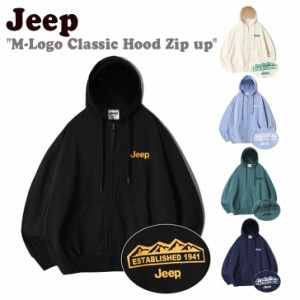 ジープ パーカ Jeep M-Logo Classic Hood Zip up Mロゴクラシックフーディージップアップ 全5色 JN5TZU073BK/IV/SB/GN/NA ウェア