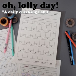 オーロリーデイ 目標達成カレンダー oh, lolly day! インテリア雑貨 A daily checking habit 35days 3545156 ACC