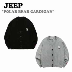 ジープ カーディガン Jeep POLAR BEAR CARDIGAN ポーラー ベアーカーディガン BLACK MELANGE GREY JN5KTU521BK/MG ウェア