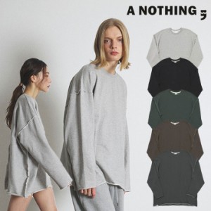 エーナッシング ロンT A NOTHING 正規販売店 VINTAGE P. DYEING CUT-OUT BOX TEE 全5色 20SPR-06-CH/BR/KH/BK 22SS-05-GR ウェア