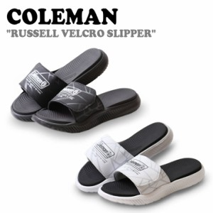 コールマン サンダル COLEMAN メンズ レディース RUSSELL VELCRO SLIPPER ラッセル ベルクロ スリッパ BLACK WHITE 1097370 シューズ