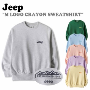 ジープ トレーナー Jeep M LOGO CRAYON SWEATSHIRT Mロゴ クレヨン スウェットシャツ 全6色 KO5TSU841MW/GN/LB/LY/LO/LV ウェア
