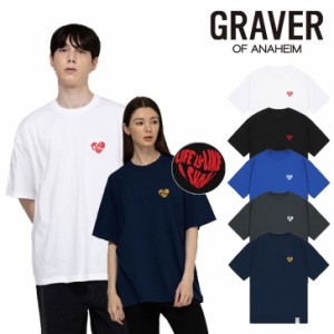 グレーバー 半袖Tシャツ GRAVER 正規販売店 Small Life Logo Heart Smile Short Sleeve Tee 全5色 G(W)-TS(22)-7-BK/WE/CB/CL/NY ウェア