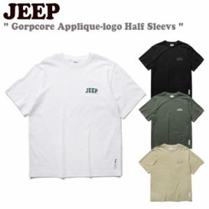 ジープ 半袖Ｔシャツ JEEP Gorpcore Applique-logo Half Sleevs 全4色 JO5TSU151WH/BK/BE/KH ウェア