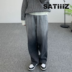 サティーズ パンツ SATIIIZ 正規販売店 Doel Gradation Denim Pants ドエル グラデーション デニムパンツ Black satiiiz3619 ウェア