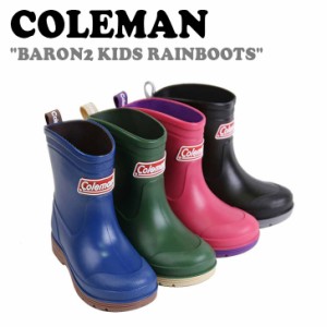 コールマン 長靴 COLEMAN 男の子 女の子 BARON2 KIDS RAINBOOTS バロン２ キッズ レインブーツ PINK NAVY KHAKI BLACK 1102845 シューズ