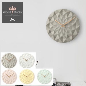 ウッドスタジオアルプ 掛け時計 正規販売店 WOOD STUDIO ALP CONCRETE CARVE CLOCK コンクリート カーブ クロック 全5色 ACC