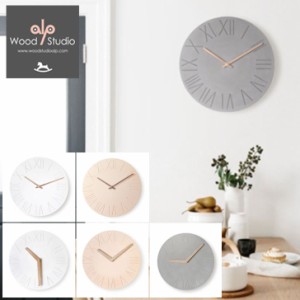 ウッドスタジオアルプ 掛け時計 正規販売店 WOOD STUDIO ALP CONCRETE ROMAN WOOD/GOLD CLOCK 韓国インテリア LIGHT PEACH DARK ACC