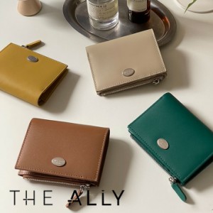 アリー 財布 THE ALLY 正規販売店 SALLY WALLET サリー ウォレット MUSTARD GREEN CAMEL IVORY 二つ折り財布　ACC