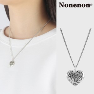 ノンノン ネックレス Nonenon 正規販売店 SKETCH LOVE NEC 2 スケッチ ラブ ネックレス 2 SILVER SKETCHNK 韓国アクセサリー ACC