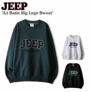 ジープ トレーナー Jeep  A1 Basic Big Logo Sweat ベーシック ビック ロゴ スウェット 全3色 JO1TSU812MW/BK/GN ウェア