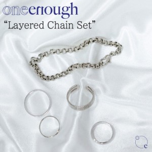 ワンイナフ リング ブレスレット oneenough 正規販売店 Layered Chain Set レイヤード チェーン セット SILVER シルバー 300654132 ACC