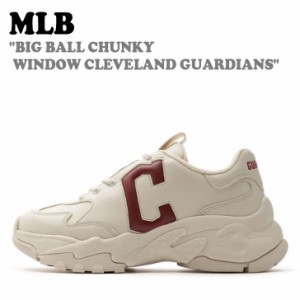 エムエルビー スニーカー MLB BIG BALL CHUNKY WINDOW CLEVELAND GUARDIANS IVORY アイボリー RED レッド3ASHBCW3N-45WHS シューズ