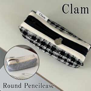 クラム ペンケース Clam インテリア雑貨 CLAM ハンドメイド Round Pencilcase Tweed ラウンド ペンシル ケース 5750411 6000758 ACC