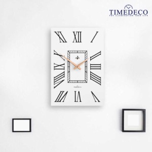 タイムデコ ノイズレス 掛け時計 TIMEDECO 正規販売店 White ROME Wall Clock ホワイト ローマ ウォールクロック 四角 Timedeco11 ACC