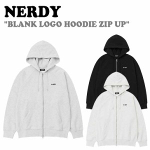 ノルディ パーカー NERDY BLANK LOGO HOODIE ZIP UP ブランク ロゴ フーディー ジップアップ 全3色 ノルディー PNES24HD07 ウェア