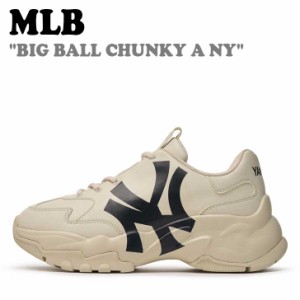 エムエルビー スニーカー MLB BIG BALL CHUNKY A NY ビッグ ボール チャンキー A NewYork Yankees BEIGE 3ASHC104N-50BGS シューズ