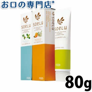 【2個購入でメール便送料無料】soelu ソエル はみがきジェル 80ｇ  【歯科専売品】 歯磨き粉／ハミガキ粉