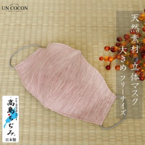 布マスク 大人マスク 立体 高島ちぢみ 大きめ立体 クレープ 楊柳 日本製 綿 敏感肌 肌に優しい 送料無料 メール便2ポイント