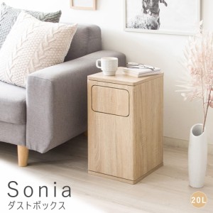 Ｓｏｎｉａ（ソニア）ダストボックス　２０Ｌ　ゴミ箱　分別　スリム　キッチン　隙間　プッシュ式　おしゃれ　ナチュラル　シンプル