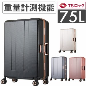 スーツケース ハードタイプ 75L TRAVEL METER 重量チェック機能  キャリーケース キャリーバッグ TSAロック TSロック ハードケース  重量