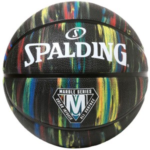 SPALDING スポルディング マーブル ブラック ラバー 6号球 バスケット ボール 84407Z