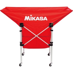 3点：フレーム・幕体・キャリーケース ミカサ MIKASA 携帯用折り畳み式ボールカゴ 舟型 レッド 学校器具 アクセサリー ACBC210R set