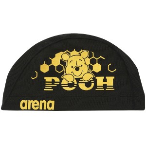 ARENA アリーナ メッシュキャップ ディズニー プーさん ラバープリント 水泳 メッシュキャップ AS4FSC82U-BKYL 水泳帽