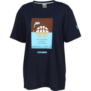 CONVERSE コンバース ガールズプリントTシャツ バスケット Tシャツ CB332352-2900 ジュニア ガールズ 半袖