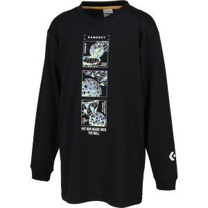 CONVERSE コンバース JRプリントロングスリーブシャツ バスケット Tシャツ CB432355L-1911 長袖 ジュニア