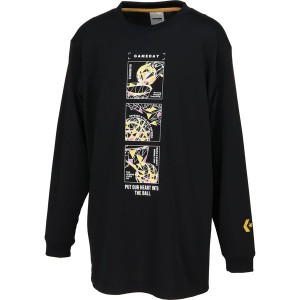 CONVERSE コンバース JRプリントロングスリーブシャツ バスケット Tシャツ CB432355L-1952 長袖 ジュニア